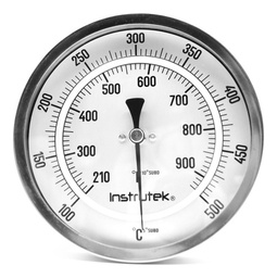[50110090100500] Termómetro 5 pulgadas, posterior, 1/2" NPT, vástago 9", rango 100 a 500 C-F