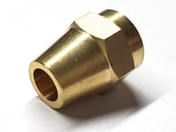 [TC14F] Tuerca corta, fabricado en latón (dorado) de 1/4" flare