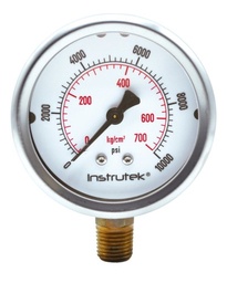 [6333010000] Manómetro 2.5", lleno de líquido (O.E.M.), 1/4" NPT, inferior, 10000 psi-kg/cm2