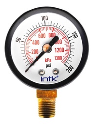 [INTK40100200] Manómetro Para Compresor Carátula 1.5 200 Psi-kpa (aire/gas)