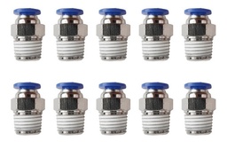 [PC14N6MMQTY10] 10 Pz De Conector/racor Rápido Neumático Recto 1/4 Npt X 6mm