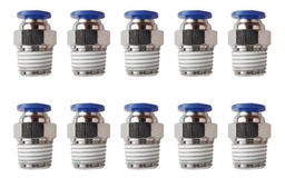 [PC14N6MMQTY10] 10 Pz De Conector/racor Rápido Neumático Recto 1/4 Npt X 6mm