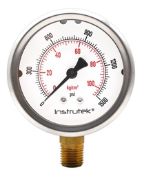 [633301500] Manómetro 2.5", lleno de líquido (O.E.M.), 1/4" NPT, inferior, 1500 psi-kg/cm2