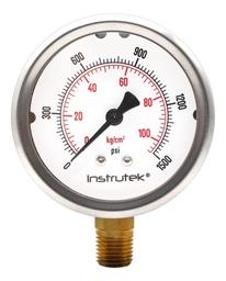 [633301500] Manómetro 2.5", lleno de líquido (O.E.M.), 1/4" NPT, inferior, 1500 psi-kg/cm2