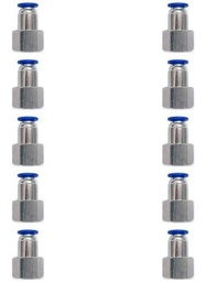 [PCF14N14QTY10] 10 Pz De Conector/racor Neumático Recto Hembra 1/4 X 1/4
