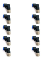 [PLF18N6MMQTY10] 10 Pz De Conector/racor Neumático Codo Hembra 1/8 X 6 Mm