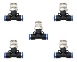 [PT38N6MMQTY5] 5pz Racor Neumático En Tee 3/8 Npt X 6mm