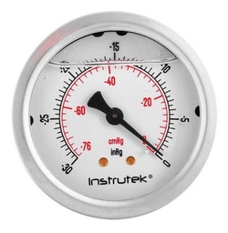 [6341030VAC&FFWOH63410SS] Vacuómetro Premium C/brida Glicerina 2.5 PLG, -30 Inhg