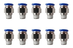 [PC14N12MMQTY10] 10 Pz De Conector/racor Rápido Neumático Recto 1/4npt X 12mm