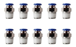 [PC14N14QTY10] 10 Pz De Conector/racor Rápido Neumático Recto 1/4 Npt X 1/4