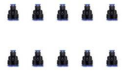 [PY6MMQTY10] 10 Pz Racor Unión Neumático Yee 6mm