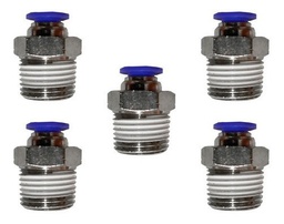 [PC38N14QTY5] 5 Pz De Conector/racor Rápido Neumático Recto 3/8 Npt X 1/4