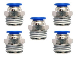 [PC12N10MMQTY5] 5 Pz De Conector/racor Rápido Neumático Recto 1/2 Npt X 10mm