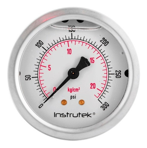 Manometro Universale 0-300 PSI Con Glicerina, Inox, Modello 4CFK3 – Nuovo