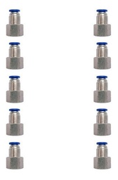 [PCF14N6MMQTY10] 10 Pz De Conector/racor Neumático Recto Hembra 1/4 X 6mm