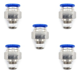 [PC14N12QTY5] 5 Pz De Conector/racor Rápido Neumático Recto 1/4 Npt X 1/2