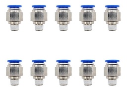 [PC18N38QTY10] 10 Pz De Conector/racor Rápido Neumático Recto 1/8 Npt X 3/8