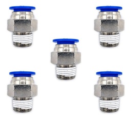 [PC38N12QTY5] 5 Pz De Conector/racor Rápido Neumático Recto 3/8 Npt X 1/2