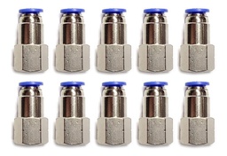 [PCF18N18QTY10] 10 Pz De Conector/racor Neumático Recto Hembra 1/8 X 1/8