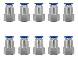 [PCF18N8MMQTY10] 10 Pz De Conector/racor Neumático Recto Hembra 1/8 X 8mm