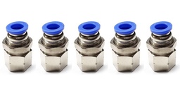 [PMF14N8MMQTY5] 5 Pz De Pasamuro Hembra Conexión Rápida Neumático 1/4 X 8mm