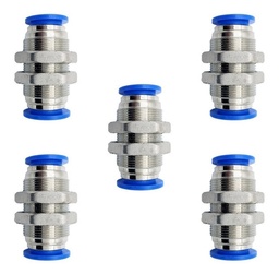 [PMM12QTY5] 5 Pz De Pasamuro Conexión Rápida Neumático Recto 1/2