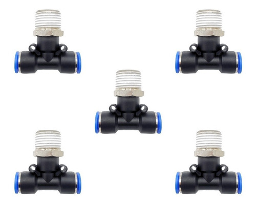 5 Raccordi A Gomito Push-to-connect 3/8" X 3/8" – PLM-3/8 – In Termoplastica