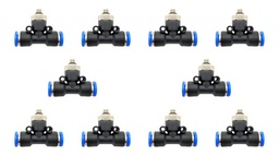 [PTM514QTY10] 10 Pz De Conector/racor Rápido Neumático Tee M5 X 1/4