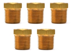 [BUSH38N12NQTY5] 5 Pz De Bushing 3/8" NPT hembra a 1/2" NPT macho, fabricado en latón (dorado)