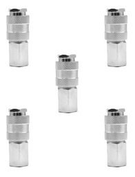 [CRH14NQTY5] 5 Pz De Cople rápido hembra de 1/4" NPT, fabricado en latón y un recubrimiento en niquel.