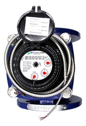 [WDN65] Medidor de agua tipo turbina, cuerpo de hierro fundido con registro hermético y transmisión magnética. Extremos en 2.5", bridas ANSI.