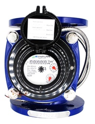 [WDN80] Medidor de agua tipo turbina, cuerpo de hierro fundido con registro hermético y transmisión magnética. Extremos en 3", bridas ANSI.