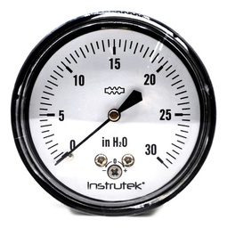 [6321030INH2O] Manómetro 2.5", baja presión, 1/4" NPT, posterior, 30 in H2O