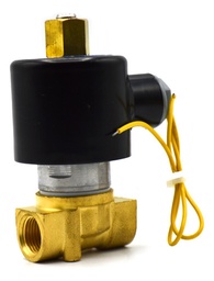 [SOL38NA110] Válvula solenoide normalmente abierta, cuerpo de latón, conexión a proceso de 3/8" NPT, 110 V.