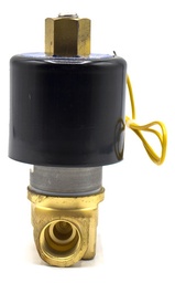 [SOL34NA110] Válvula solenoide normalmente abierta, cuerpo de latón, conexión a proceso de 3/4" NPT, 110 V.