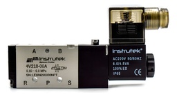 [4V21008A] Electroválvula 5/2 vías, puertos de 1/4" NPT 220V