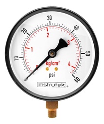 [10010060] Manómetro 4", estándar, 1/4" NPT, inferior, 60 psi-kg/cm2