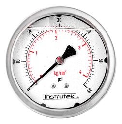 [10031060] Manómetro 4", lleno de líquido (O.E.M.), 1/4" NPT, posterior, 60 psi-kg/cm2