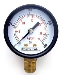 [51100400] Manómetro 2", estándar, 1/4" NPT, inferior, 400 psi-kg/cm2
