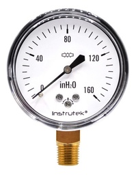 [63200160INH2O] Manómetro 2.5", baja presión, 1/4" NPT, inferior, 160 in H2O