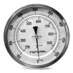 [60110040100500] Termómetro 6 pulgadas, posterior, 1/2" NPT, vástago 4", rango 100 a 500 C-F