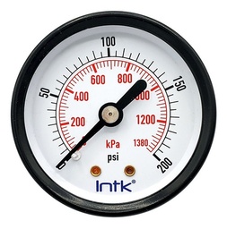 [INTK51110200] Manómetro Para Compresor Carátula 2, 200 Psi (aire, Gas)